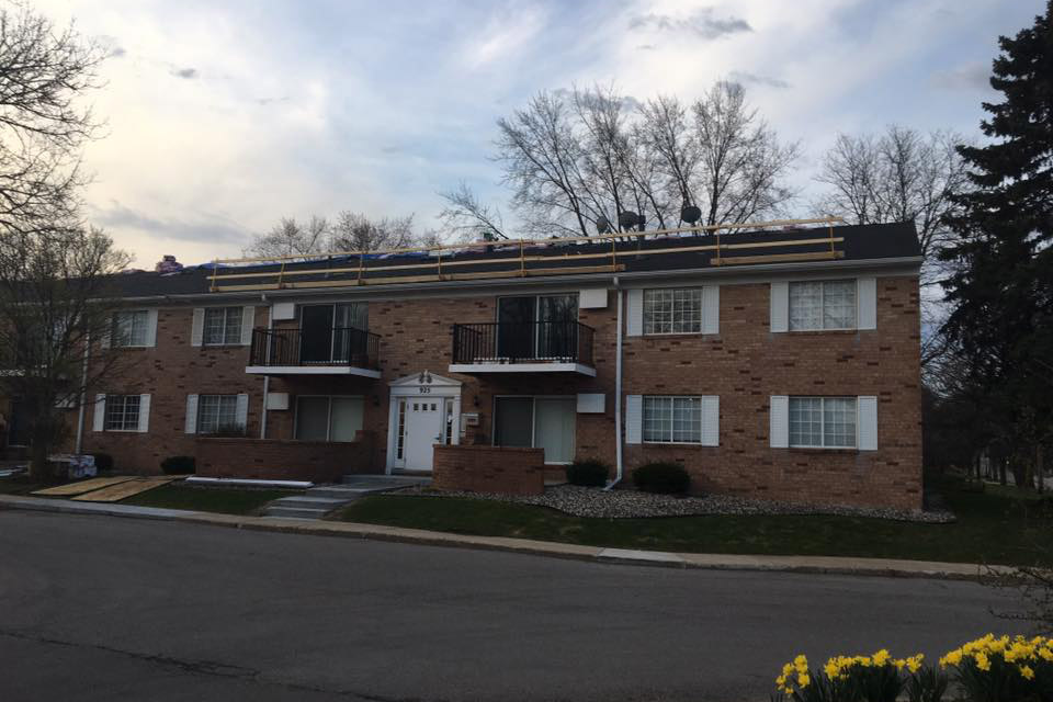 New roof for apartment homes